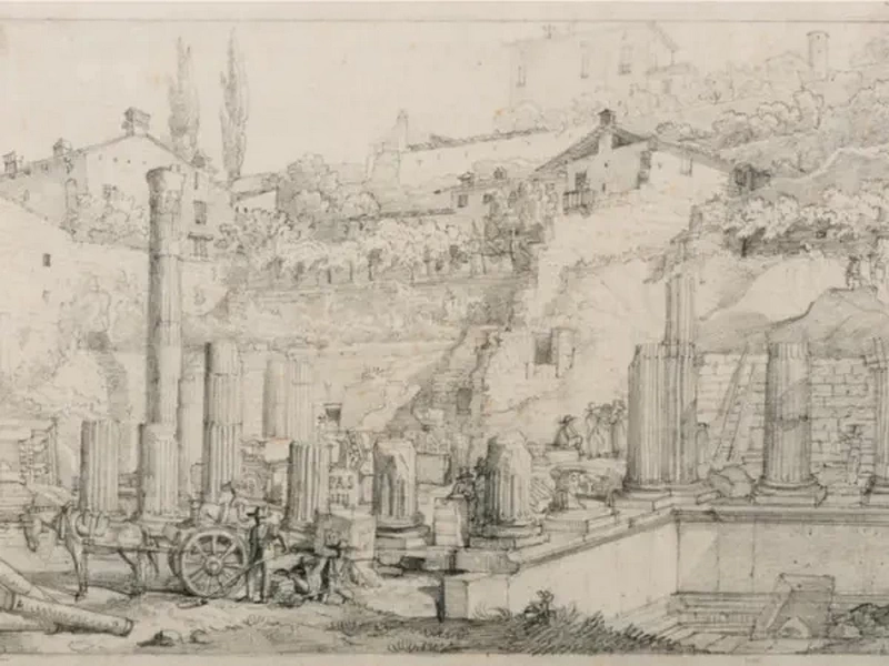  92-Luigi Basiletti-Cunicolo sotto pronao del Capitolium, 1826 - Musei Civici, Brescia 